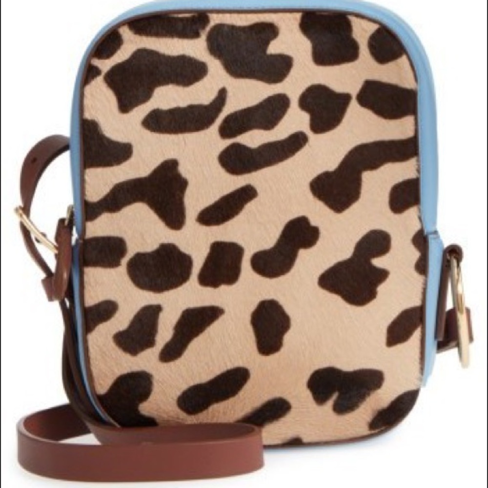 DVF Leather & Genuine Calf Hair Camera Bag